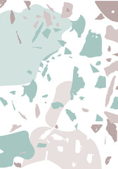 Terrazzo modern abstract template. Pink and grey