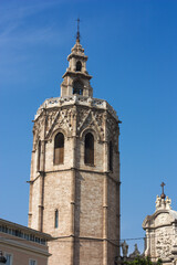 Fototapeta na wymiar Image of the Miguelete tower, in the city of Valencia, Spain