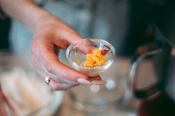 The baking process of baking pies and cookies in the kitchen © Hennadii