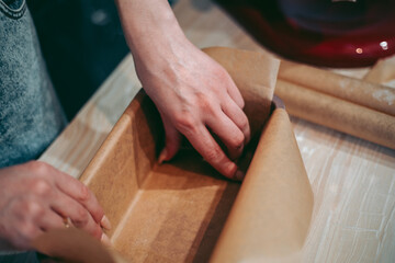 The baking process of baking pies and cookies in the kitchen © Hennadii
