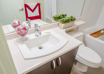 Fragment of a luxury bathroom