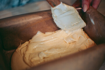 The baking process of baking pies and cookies in the kitchen © Hennadii