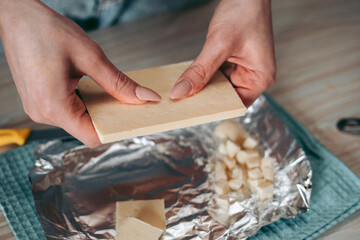 The baking process of baking pies and cookies in the kitchen © Hennadii