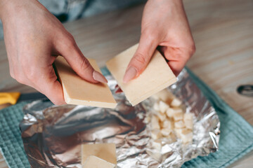 The baking process of baking pies and cookies in the kitchen