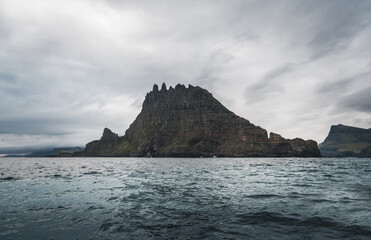 Drangarnir is the collective name for two sea stacks between the islet Tindholmur and the island Vagar in the Faroe Islands.