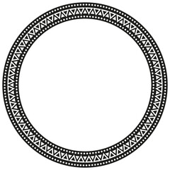 Round African border frame design.