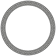 Round African border frame design.