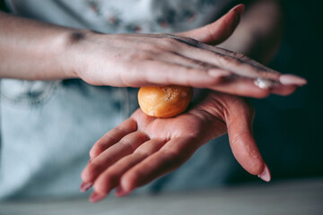 The baking process of baking pies and cookies in the kitchen © Hennadii