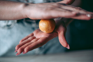 The baking process of baking pies and cookies in the kitchen © Hennadii