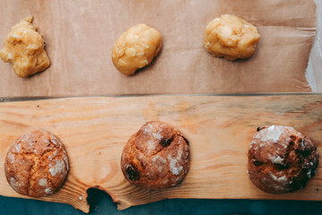 Freshly baked aromatic chocolate brownie