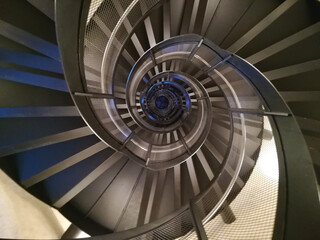 Spiral staircase bottom view