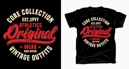 Athletics original vintage typography design for t shirt