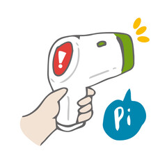 検温器のイラスト
