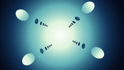 abstract background with circles and light