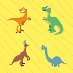 dinosaurs symbol set