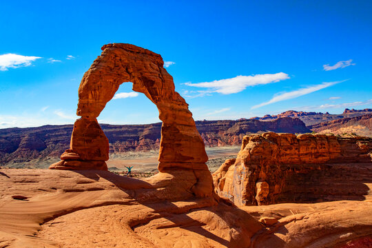 Jubilation at Delicate Arch, Moab Utah