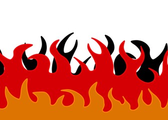 下から湧き上がる危険な炎「影あり」