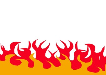 下から湧き上がるシンプルな炎