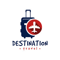 holiday travel transport suitcase logo