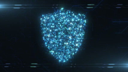 Cybersecurity safety of data from viruses, malware and hacking using encryption password and internet privacy