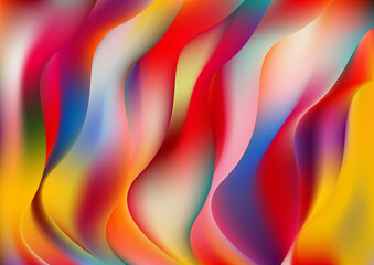 Obraz na płótnie Canvas Abstract Red Yellow and Blue Wave Background Template Vector Image