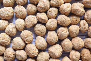 Raw whole dried Soy chunk textured vegetable protein