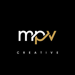 MPV Letter Initial Logo Design Template Vector Illustration