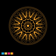 Luxury ornamental mandala design background in gold color Free Vector, Ornamental mandala design