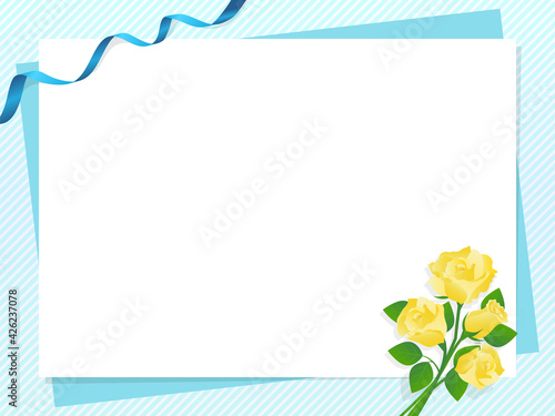 父の日 薔薇 リボン フレーム 背景 イラスト 4 3 横位置 Wall Mural Ricorico 父の日 薔薇 リボン フレーム 背景 イラスト 4 3 横位置 Wall Mural Ricorico