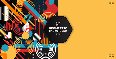 Abstract colorful geometric pattern design and background. Use for modern design, cover, poster, template, wallpaper, decorated, brochure, flyer.