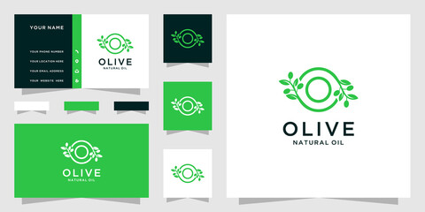 Olive oil logo design and business card inspiration