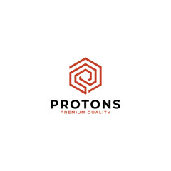 Fototapeta premium letter p shield logo vector icon illustration modern style for your business