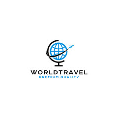 world travel logo vector icon illustration modern style for your business