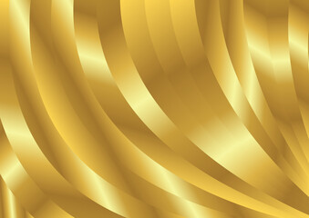Gold Abstract Gradient Curved Stripes Background