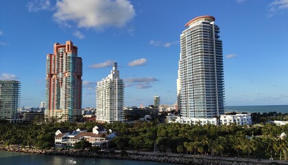 Fototapeta na wymiar Skyscrapers in downtown Miami