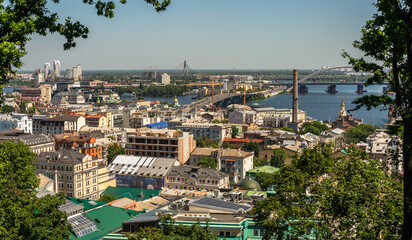 Fototapeta na wymiar Top view of Kiev, Ukraine