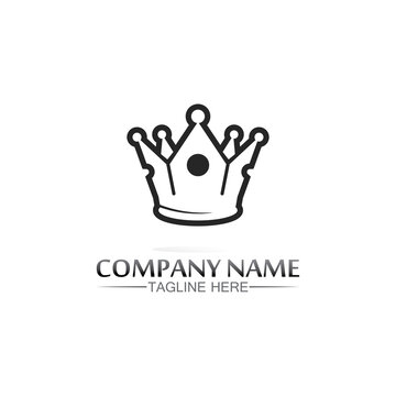 Crown Logo king logo queen logo, princess, Template vector icon illustration design imperial, royal, and  succes logo business