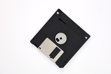 Black removable magnetic floppy disk storage technology.