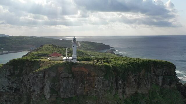 日本 与那国 島 沖縄 2021年 晴天 灯台 海 ドローン 撮影  離島 island drone yonaguni japan okinawa