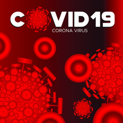 Fototapeta premium covid19 illustration background poster banner flyers science health immune virus