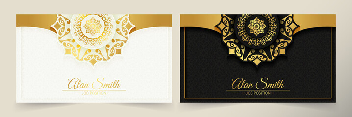 Luxury mandala business card template