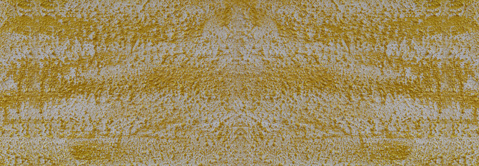horizontal design gold color paint concrete texture for pattern and background.