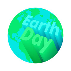 earth day. 3D text