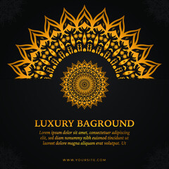 Luxury mandala background with arabesque pattern arabic islamic east style for Wedding card, book cover, invitation