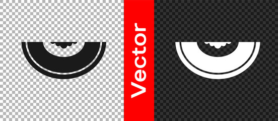 Black Melon fruit icon isolated on transparent background. Vector