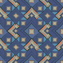 Seamless texture, pattern. Abstract geometric pattern on a square background - colored diamonds.