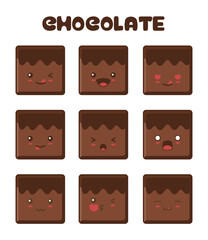 cute chocolate bar character design