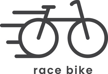 Bike thin line icon for sign system. Modern vector illustration