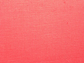 Fototapeta premium Red color Burlap fabric textured background