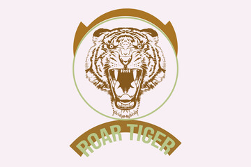 Roar tiger t shirt design